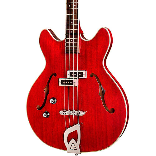 Guild Starfire I Bass Semi-Hollow Short Scale Double-Cut Left-Handed Bass Guitar Cherry Red