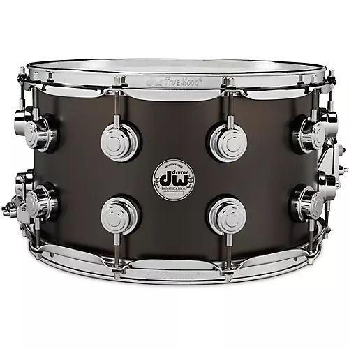 DW Collector's Series Satin Black Over Brass Snare Drum With Chrome Hardware 14 x 6.5 in.