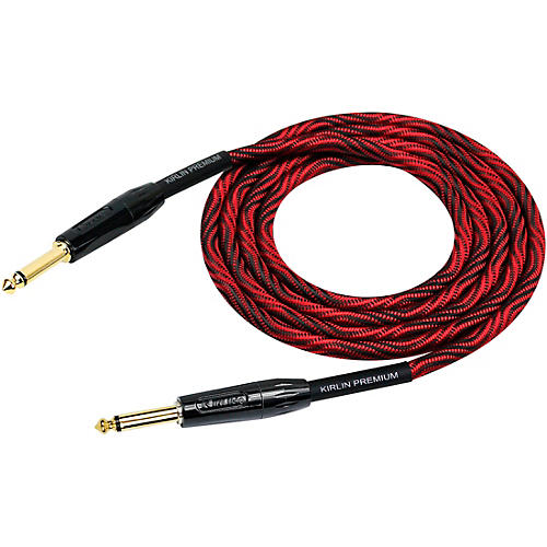 Kirlin IWB Black/Red Woven Instrument Cable 1/4