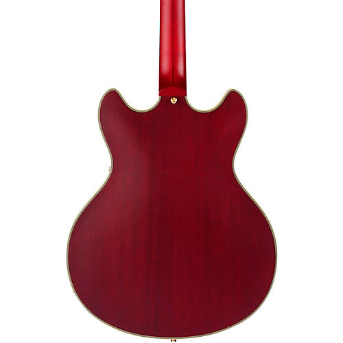 D'Angelico Deluxe DC Semi-Hollow Electric Guitar Satin Trans Wine