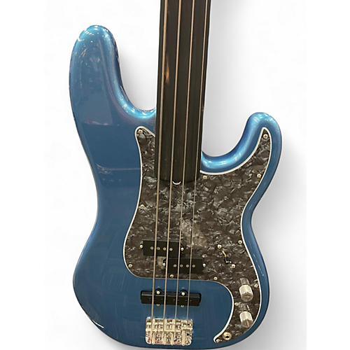 Used Fender Tony Franklin Signature Fretless Precision Bass Lake Placid Blue Electric Bass Guitar Lake Placid Blue