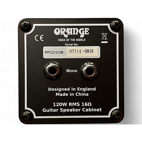 Used Orange Amplifiers PPC212OB 2x12 Open Back Guitar Cabinet