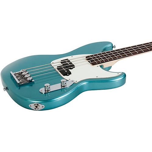 Schecter Guitar Research Banshee 4-String Short Scale Electric Bass Guitar Pelham Blue White Pickguard