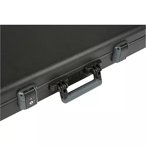 Fender Deluxe Molded ABS Left-Handed P/J Bass Guitar Case Black Gray/Silver