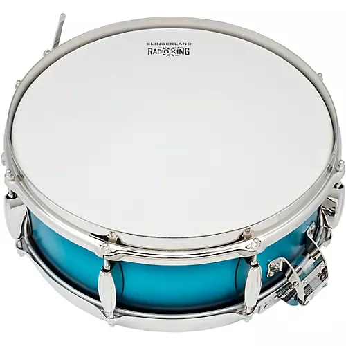 Slingerland Limited-Edition Radio King Specialty Lacquer Maple Snare Drum 14 x 7 in. Blue & Silver Lacquer
