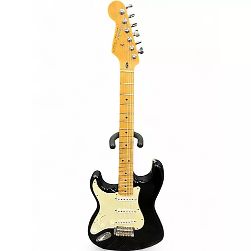 Used Fender Standard Stratocaster Left Handed BLACK Electric Guitar BLACK