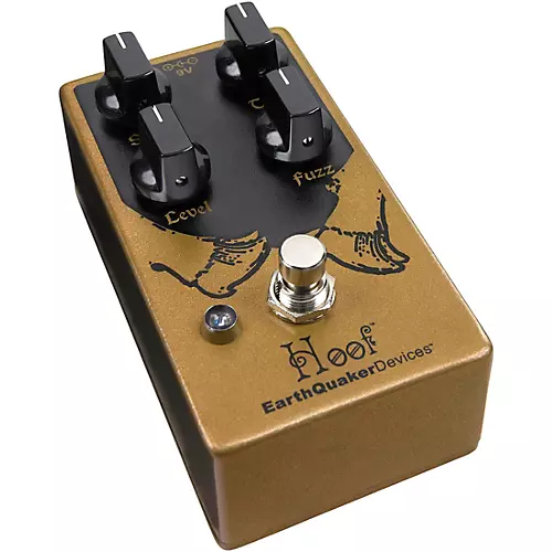 EarthQuaker Devices Hoof V2 Fuzz Effects Pedal and Octoskull T-Shirt Large Black