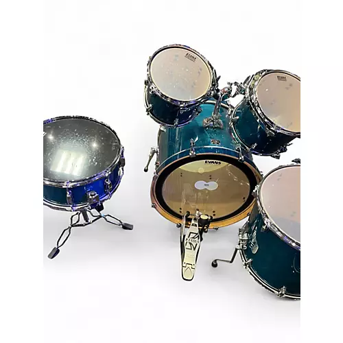 Used TAMA 7 Piece Superstar Classic Turquoise Drum Kit Turquoise
