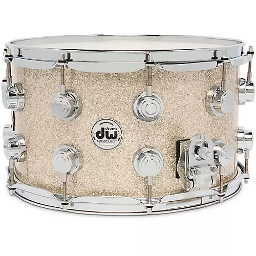 DW Collector's SSC Maple Finish Ply Snare Drum 14 x 6.5 in. White Glass Contrail Finish Ply