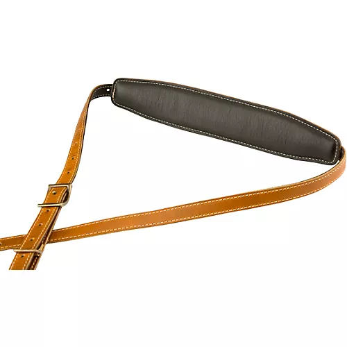 Fender Long Mustang Saddle Leather Guitar Strap Cognac 2.5 in.
