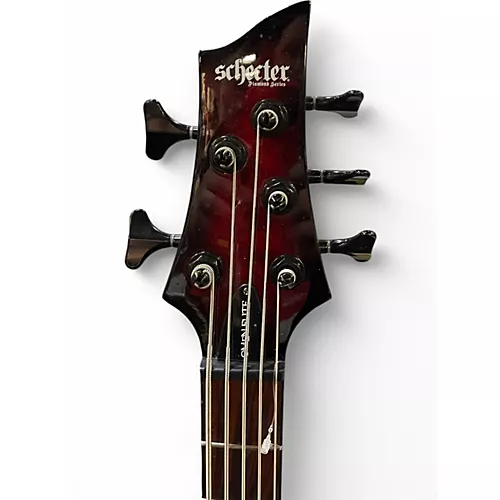 Used Schecter Guitar Research OMEN ELITE Crimson Red Burst Electric Bass Guitar Crimson Red Burst