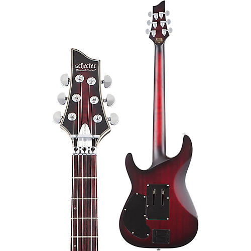 Schecter Guitar Research C-1 Platinum FR S Electric Guitar Satin Crimson Red Burst