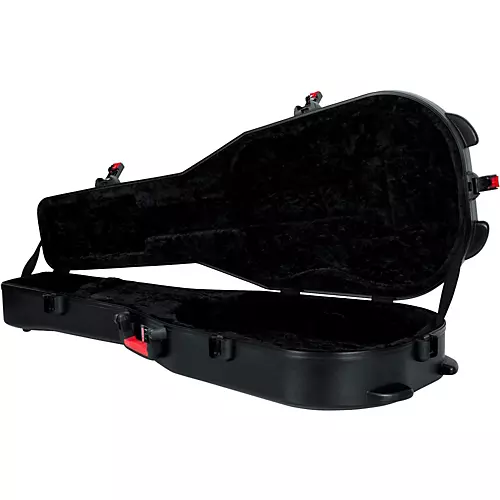 Gator TSA ATA Molded Acoustic Guitar Case Black Black