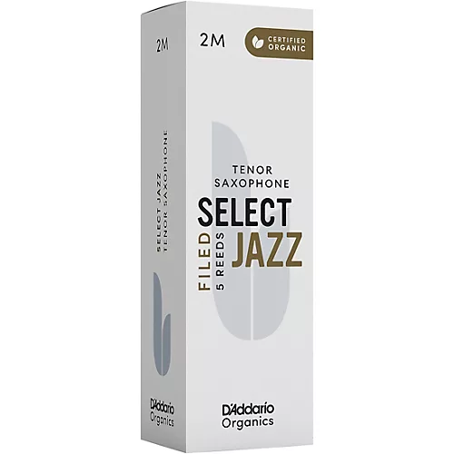 D'Addario Woodwinds Select Jazz, Tenor Saxophone Reeds - Filed,Box of 5 4H