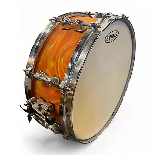 Used TAMA 14X5 Superstar Snare Orange Drum Orange 210