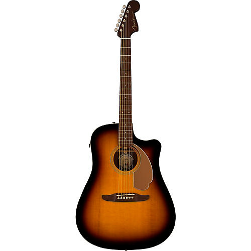 Fender California Redondo Player Acoustic-Electric Guitar Candy Apple Red