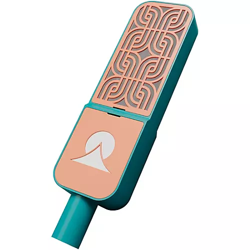 Ohma World Motif Ribbon Microphone White & Stainless Steel