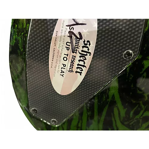 Used Schecter Guitar Research Diamond Series C-8  Silver Mountian Toxic Venom Solid Body Electric Guitar Silver Mountian Toxic Venom