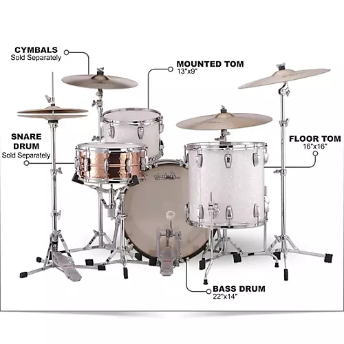 Ludwig Classic Maple 3-Piece Fab Shell Pack With 22