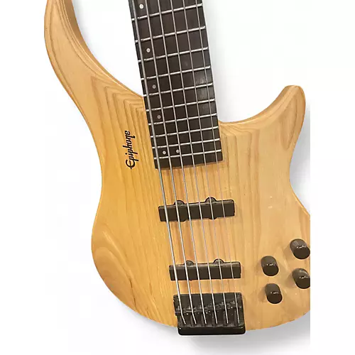 Used Epiphone EXPERT SIX Natural Electric Bass Guitar Natural