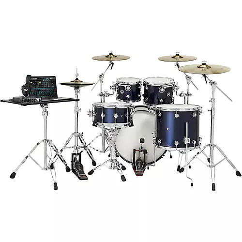 DW DWe Wireless Acoustic-Electronic Convertible 5-Piece Drum Set Bundle With 22