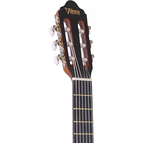 Valencia 200 Series 3/4 Size Classical Acoustic Guitar Transparent Blue