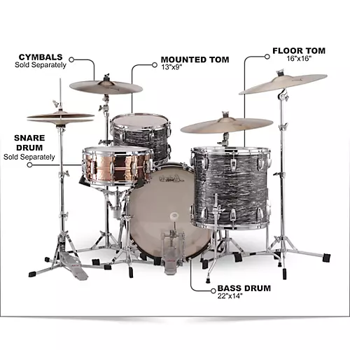 Ludwig Classic Maple 3-Piece Fab Shell Pack With 22