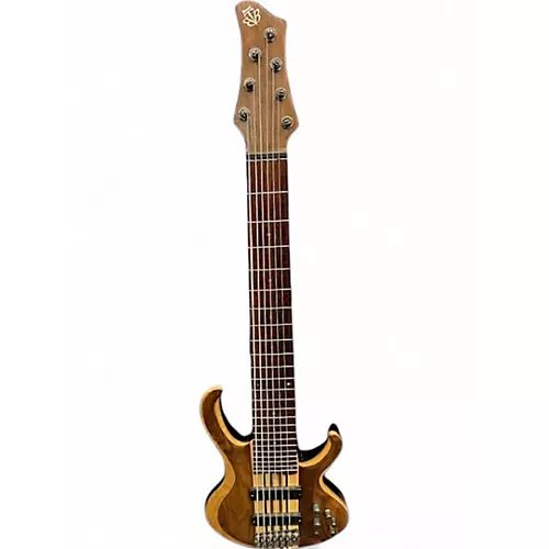 Used Ibanez BTB7 7 String Natural Electric Bass Guitar Natural