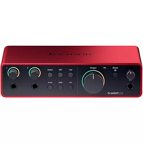 Focusrite Scarlett 2i2 Gen 4 with Yamaha HS Studio Monitor Pair Bundle (Stands & Cables Included) HS8
