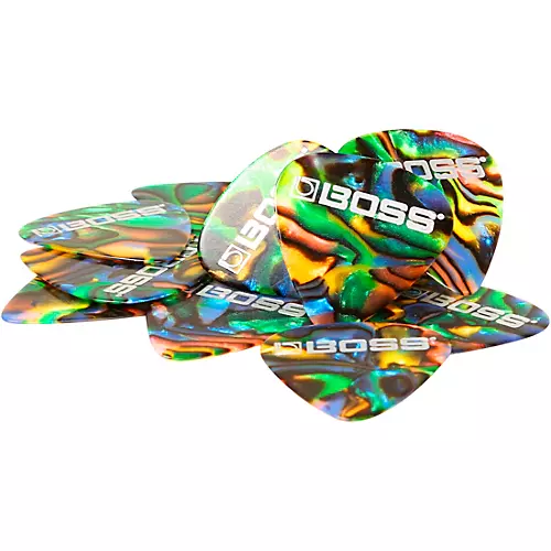 BOSS Abalone Celluloid Guitar Pick Heavy 72 Pack