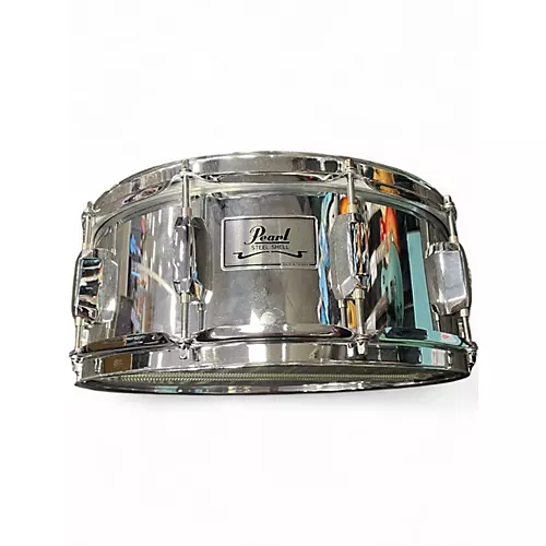 Used Pearl 14in Steel Snare Chrome Drum Chrome 33