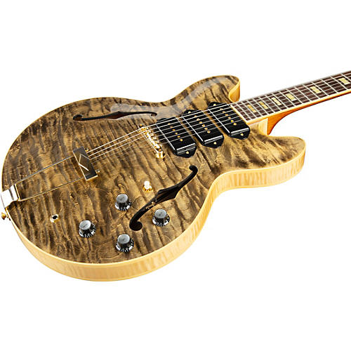 Gibson Custom M2M 1964 ES-335 Figured P-90 VOS Semi-Hollow Electric Guitar Transparent Cherry