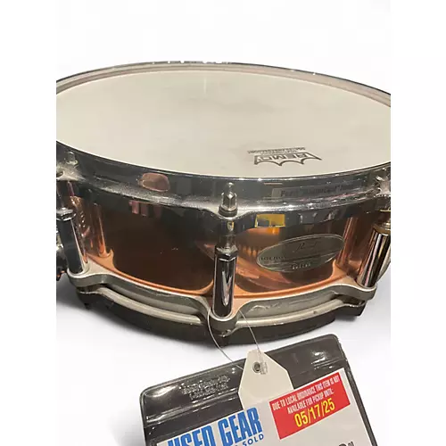 Used Pearl 5.5X14 Free Floating Snare Copper Drum Copper 10