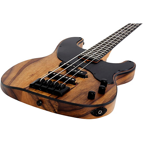 Schecter Guitar Research Model-T 4 Exotic Black Limba Electric Bass Satin Natural