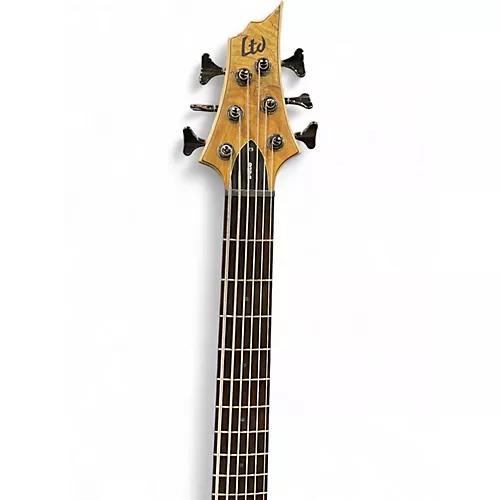 Used ESP LTD B206 6 String Natural Electric Bass Guitar Natural