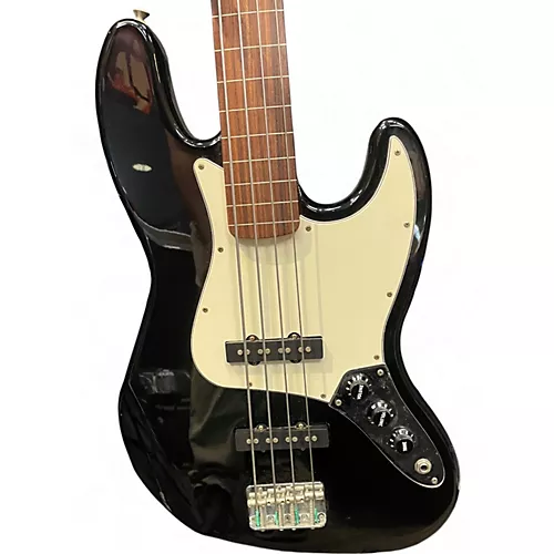 Used Fender Standard Fretless Jazz Bass Black Electric Bass Guitar Black