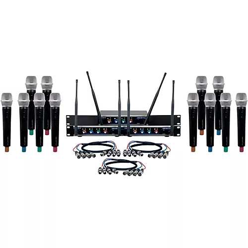 VocoPro USB-ACAPELLA-12 12-Channel Wireless Microphone/USB Interface Package, 902-927.2mHz