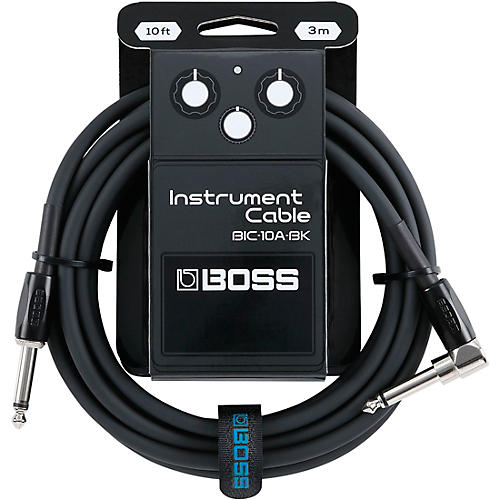 BOSS BIC-10 Straight to Angled Instrument Cable 10 ft. Red