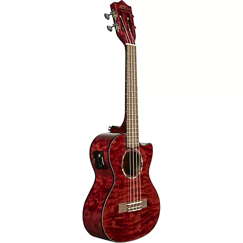 Lanikai QM-CET Quilted Maple Tenor with Kula PreampAcoustic Electric Ukulele Natural