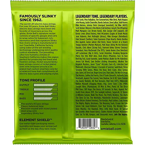 Ernie Ball 2832 Regular Slinky Round Wound Bass Strings 3 Pack
