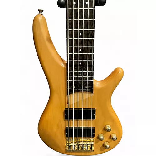 Used Ibanez SR506 6 String Natural Electric Bass Guitar Natural