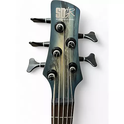 Used Ibanez SR605E 5 String Cosmic Blue Starburst Flat Electric Bass Guitar Cosmic Blue Starburst Flat
