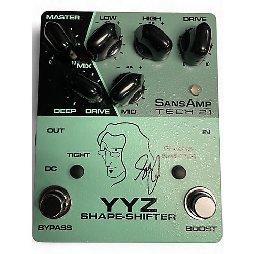 Used Tech 21 YYZ Geddy Lee Signature Shapeshifter SansAmp Bass Effect Pedal