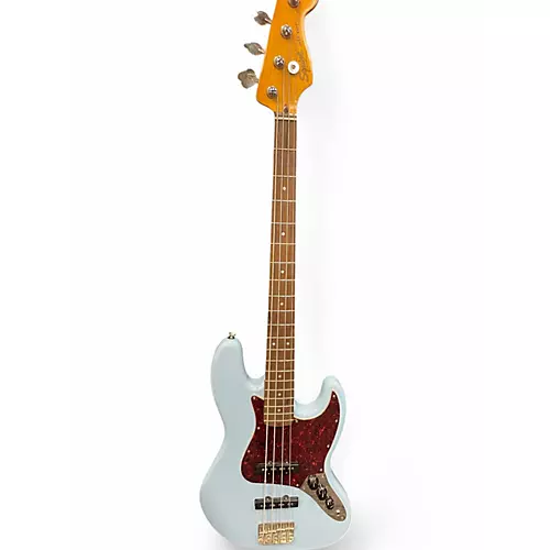 Used 2023 Squier Classic Vibe 70s Jazz Bass Blue Electric Bass Guitar Blue