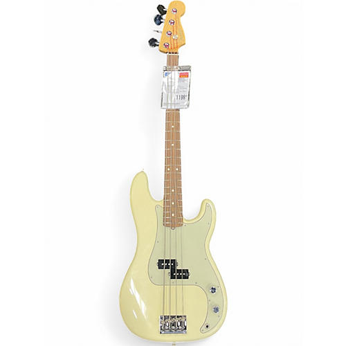 Used 2019 Fender American Professional Precision Bass White Electric Bass Guitar White