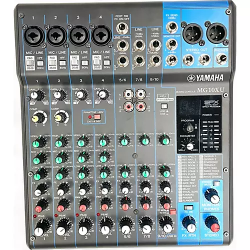 Used Yamaha mg10XU Unpowered Mixer