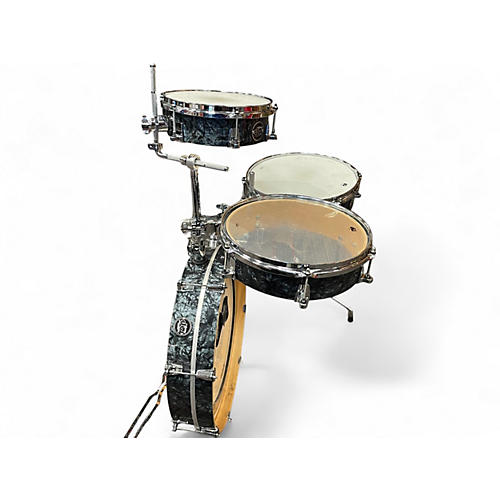 Used DW 4 Piece LOW PRO PERFORMANCE BLACK PEARL Drum Kit BLACK PEARL