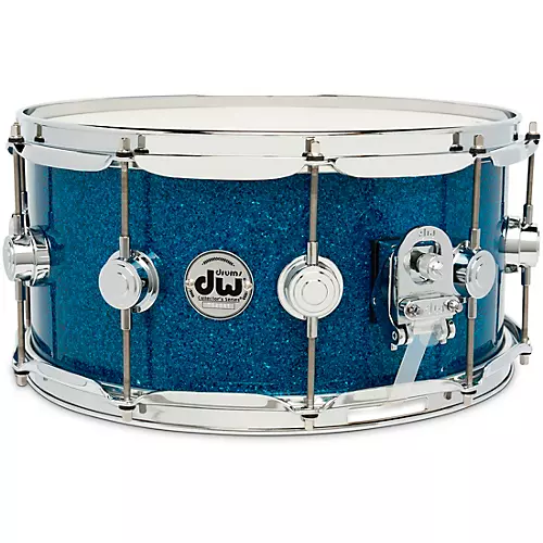DW Collector's SSC Maple Finish Ply Snare Drum 14 x 6.5 in. White Glass Contrail Finish Ply