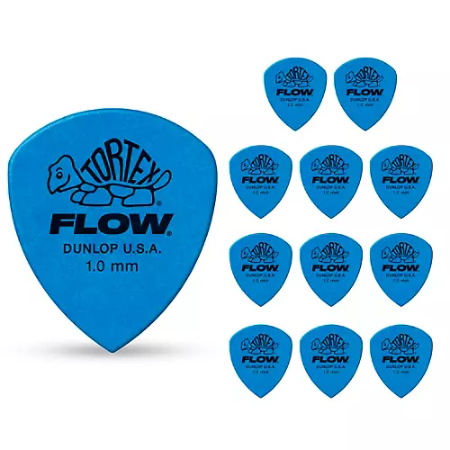 Dunlop Tortex Flow Guitar Picks STD-12/PLYPK 1.0 mm 12 Pack