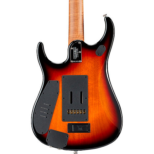 Ernie Ball Music Man JP15 Flamed Maple Top Electric Guitar Transparent Black